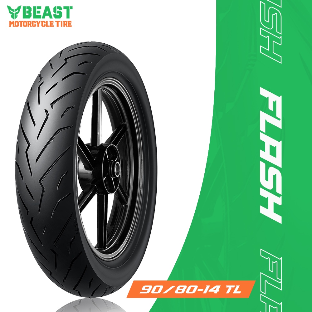 Beast Tire Flash P6240 90/8014 TL Tubeless Motorcycle Tires Durable