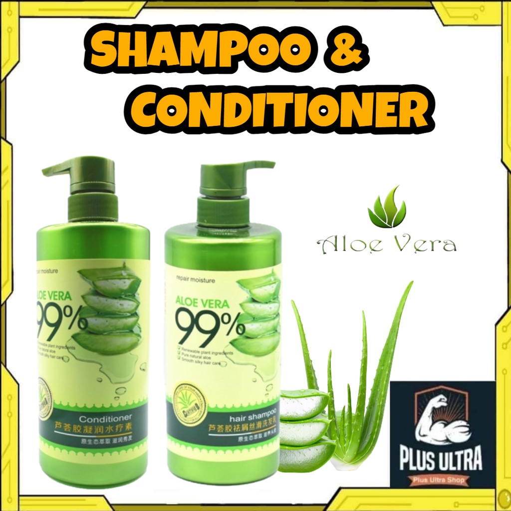 Original 99 Aloe Vera Hair Shampoo 800ml + Conditioner 700ml Repair Moisture Shopee Philippines