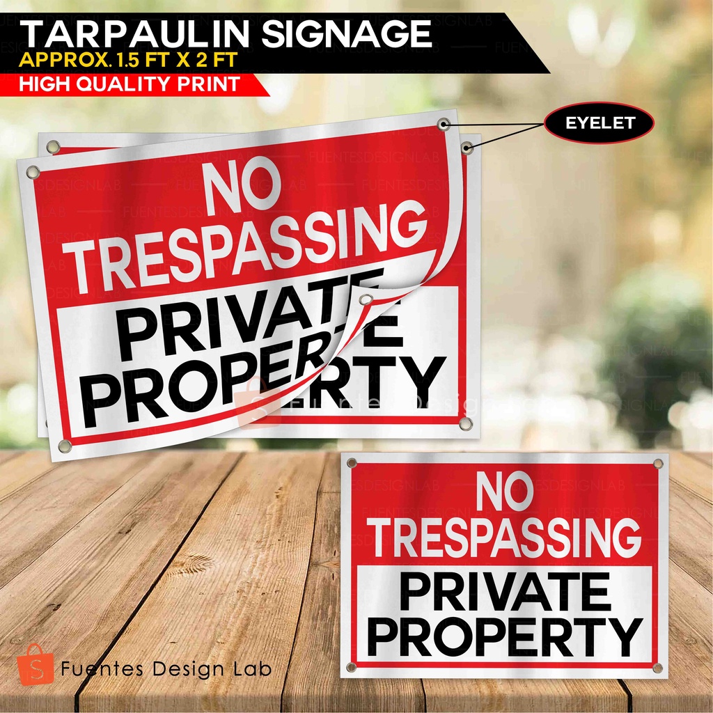PHTTULE „No Trespassing“ Schild – 30,5x7,6 Cm, Aluminium, 2 Stück, Wetterfest