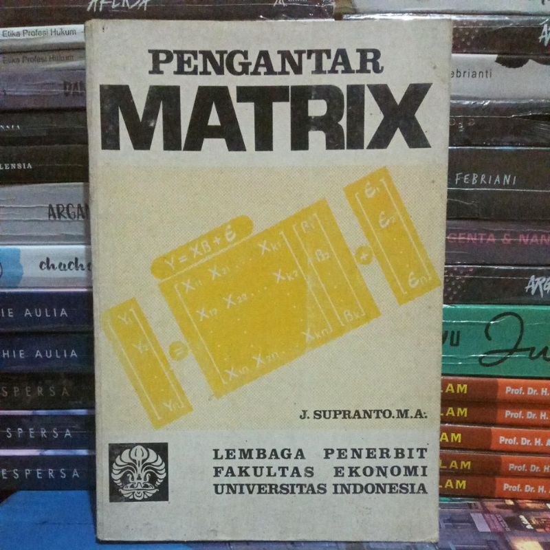 Matrix Introduction Book by J. Supranto (original) | Shopee Philippines