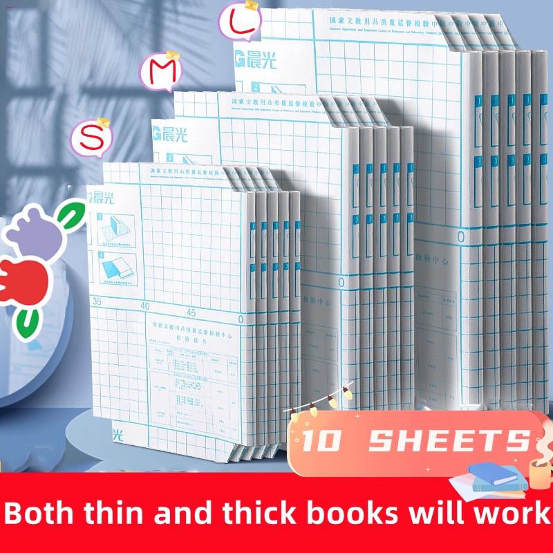 10 sheets Selfadhesive Book Wrapper transparent selfadhesive