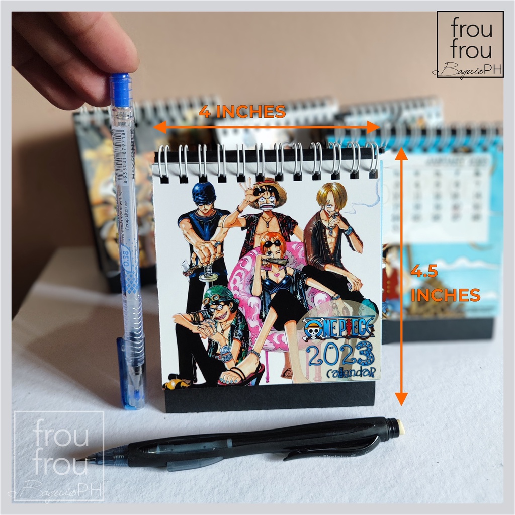 2024/2025 One Piece Anime Mini Desktop Calendar Shopee Philippines
