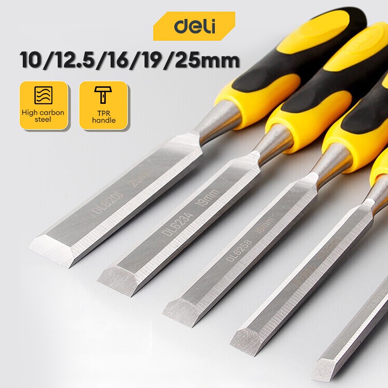 Deli Woodworking Chisel Wood Carving Tools Wood Working Flat Chisel