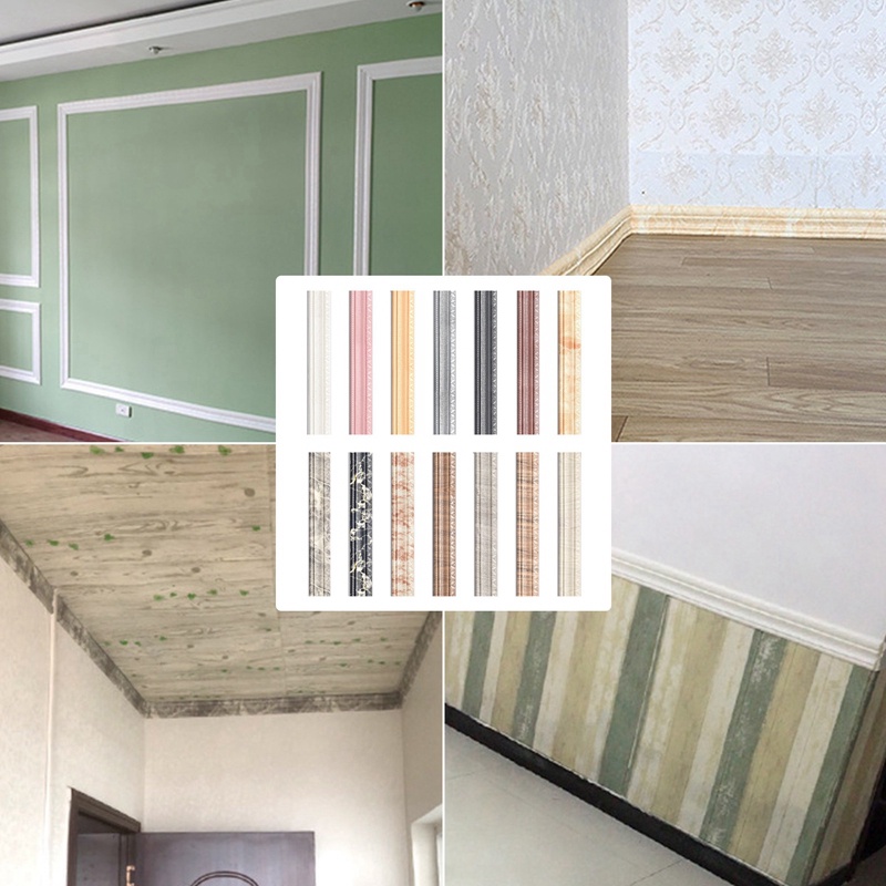 3D Embossed Self-Adhesive Foam Baseboard Wall Edge Strip Sticker ...