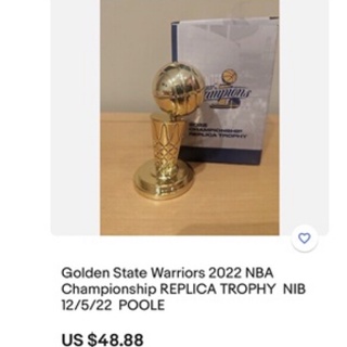 Golden State Warriors 2022 NBA Championship REPLICA TROPHY NIB 12/5/22  POOLE