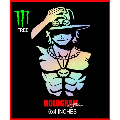 ACE CUT OUT HOLOGRAM STICKER 6X4 INCHES | Shopee Philippines
