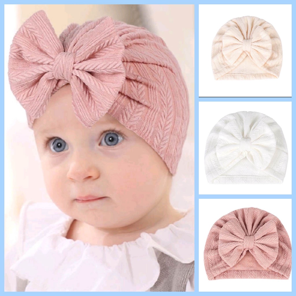 B Best Seller Baby Hat Bonnet New Born Turban Infant Soft Bonnet Girl ...