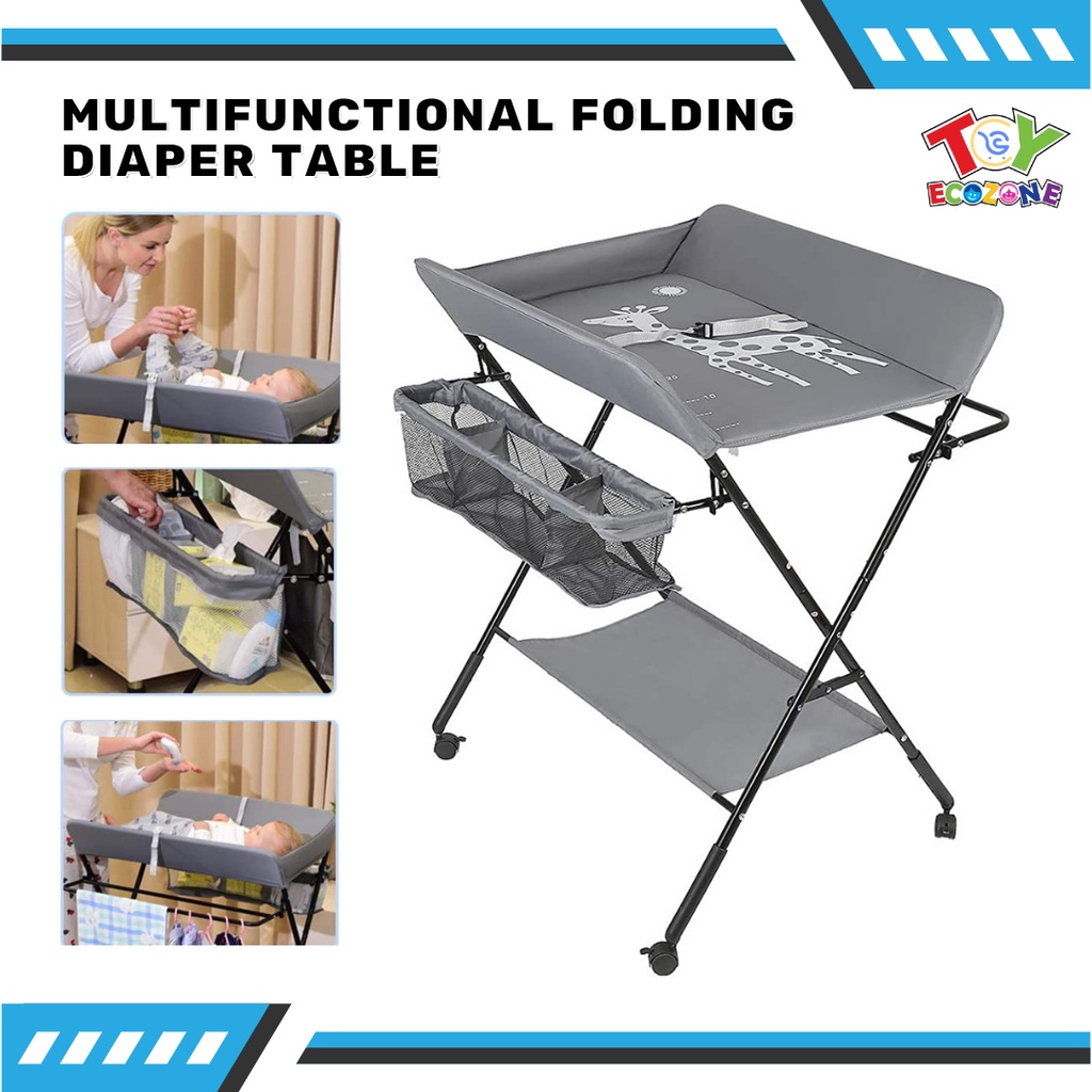 Newborn Baby Kids Foldable Diapers Changing Table Folding Type Pampers