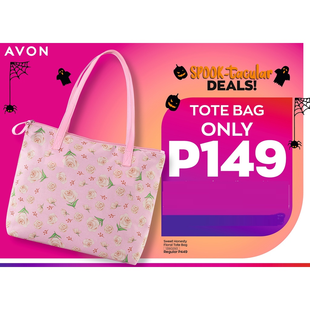 AVON SWEET HONESTY FLORAL TOTE BAG Shopee Philippines
