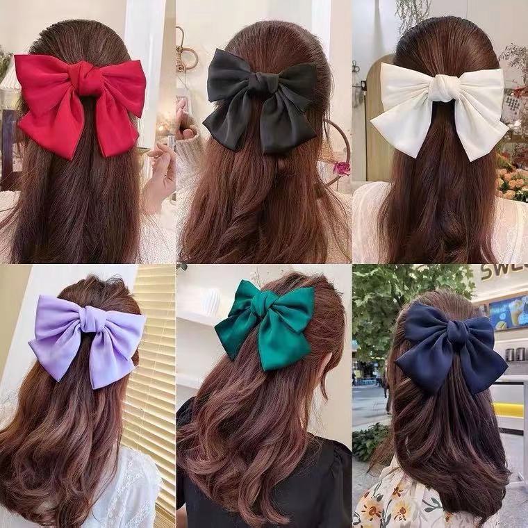 MISS CHIC Satin Ribbon Bow Hair Clip Hair Accessories Fashion Hair Pin ...