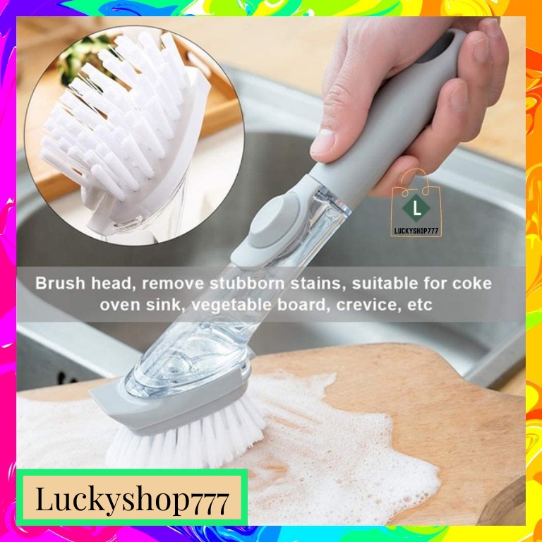 Long Handle Automatic Liquid Washing Cleaning Brush Portable