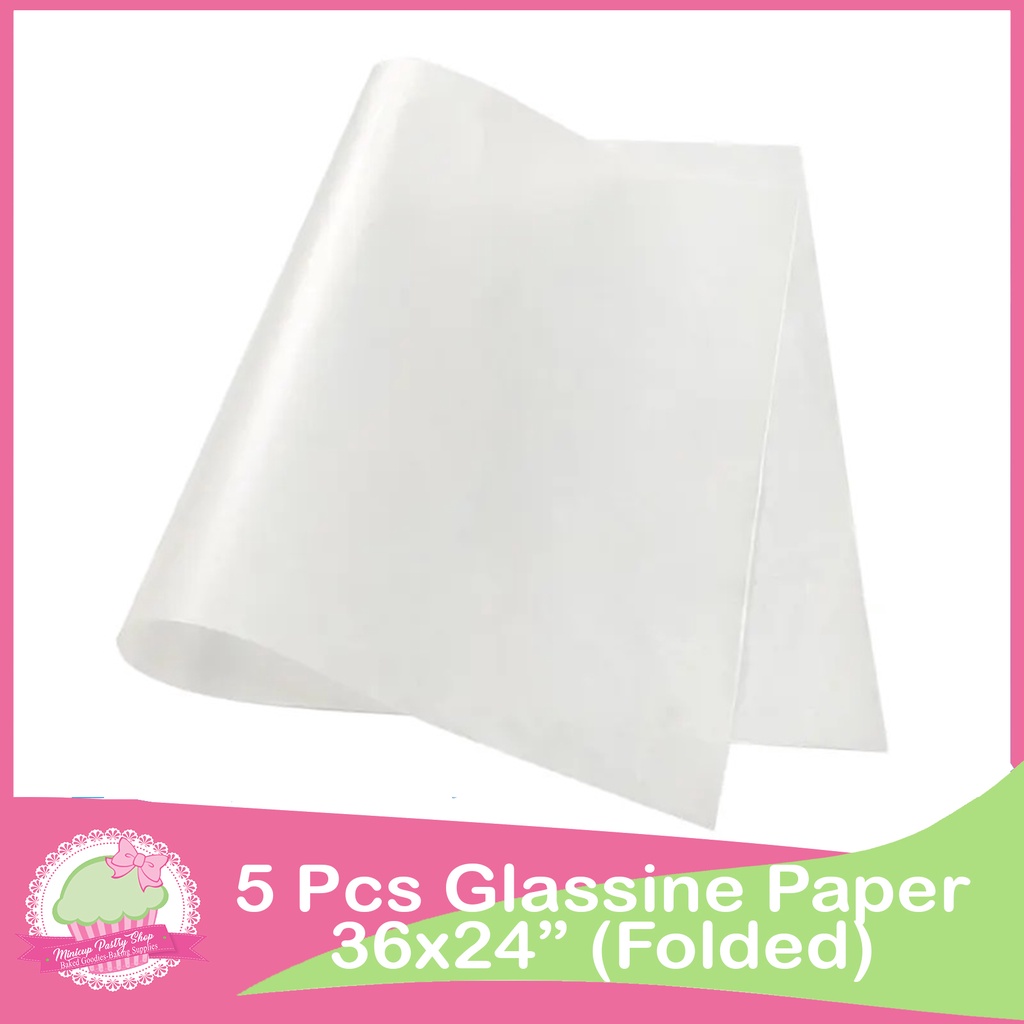 MPS 5 Pcs Glassine Paper 24x36 inches Food Wrapper Paper Glassine