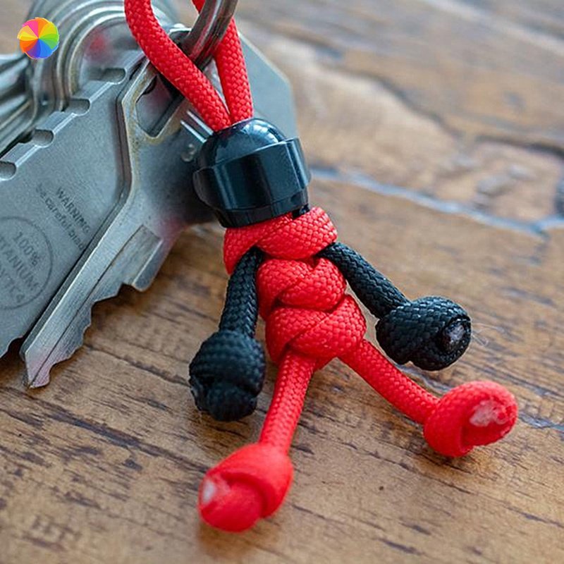Originality Building Block Keychain Braided Rope Key Chain Little Biker ...