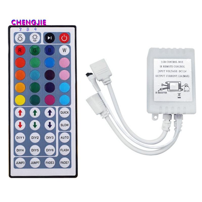 RGB LED Controller+44 Keys Remote Control Control Box IR Light Strip ...