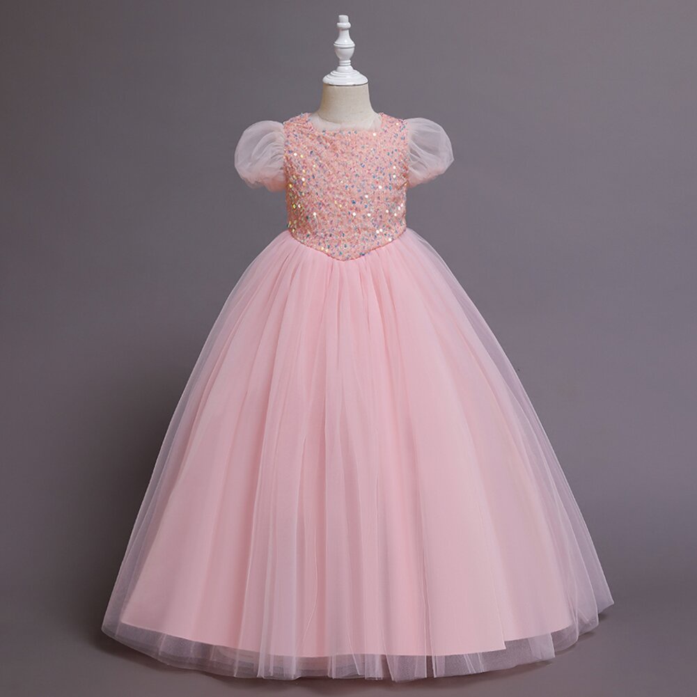 Child glitters Princess Birthday Party Dress for 6-14 Years Old Girls ...