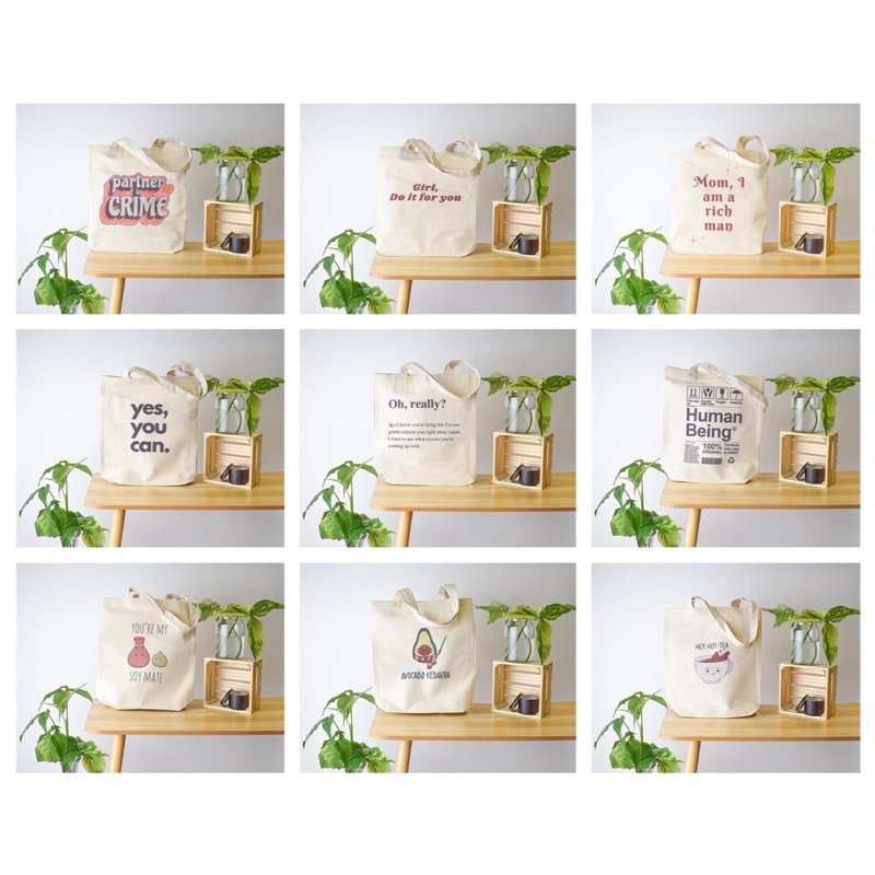 [High Quality] Canvas Tote Bags Shopee Philippines