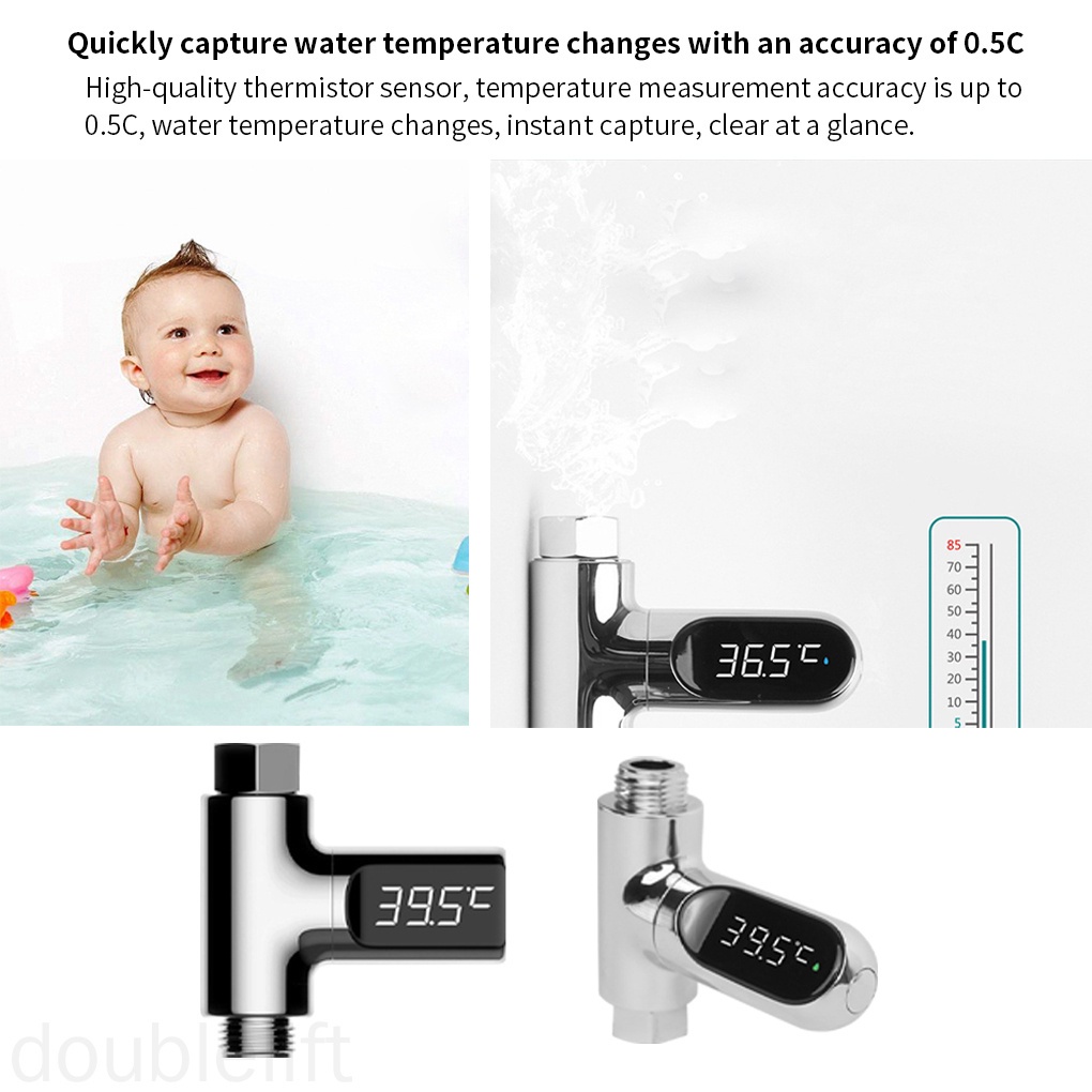 Shower Water Thermometer Digital Led Bath Faucet Thermometer Home