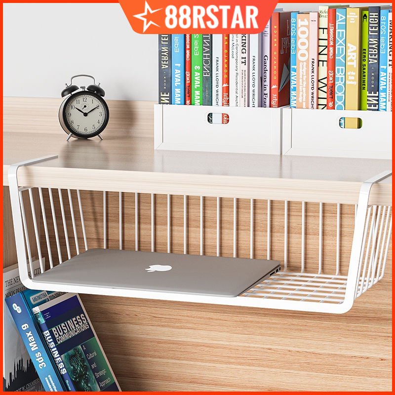 Under Shelf Table Storage Basket Rack Desk Wire Hanging Rack