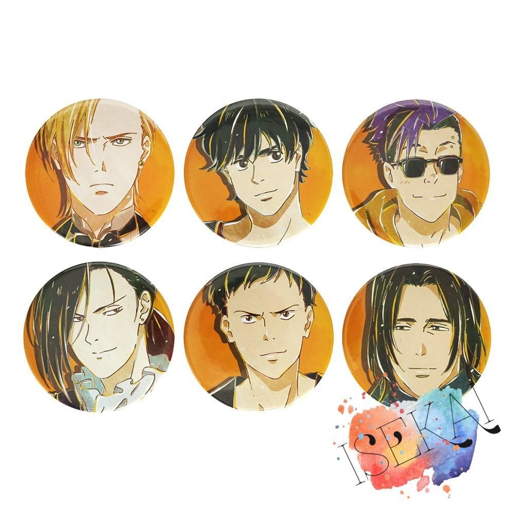BANANA FISH Anime badge Ash Lynx Okumura Eiji Blanca Lee YutLung Sing