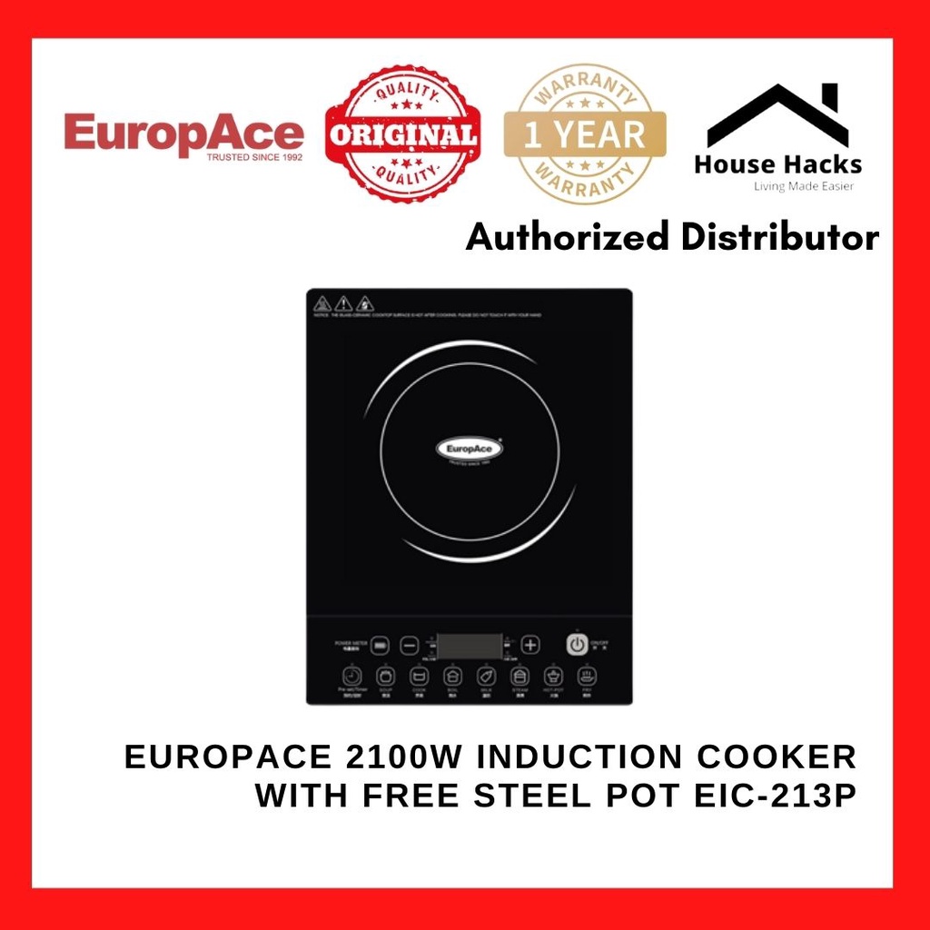 Europace 2100W Induction Cooker with Free Steel Pot EIC213P (House