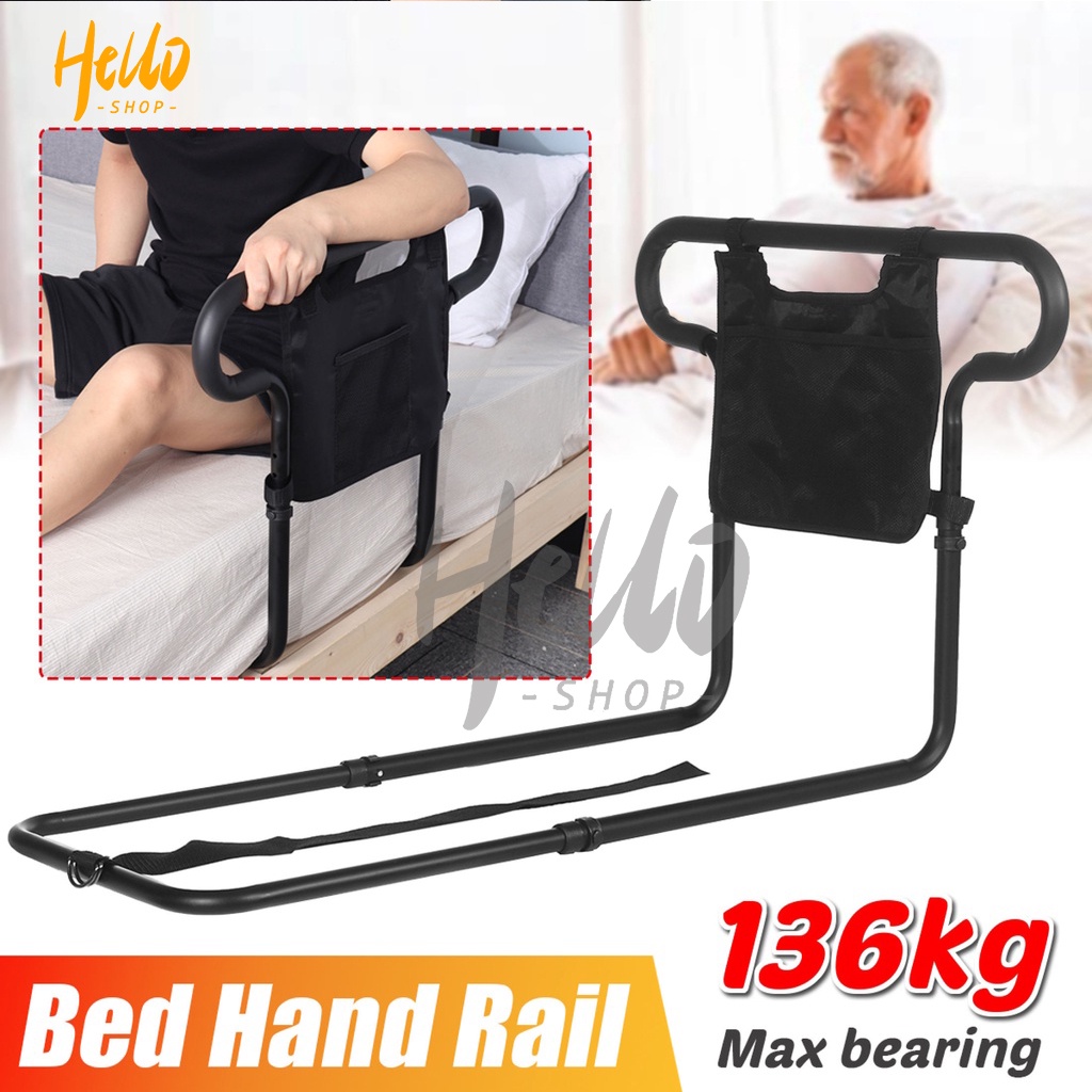Aluminum auxiliary handle with floor support adjustable railing safety ...