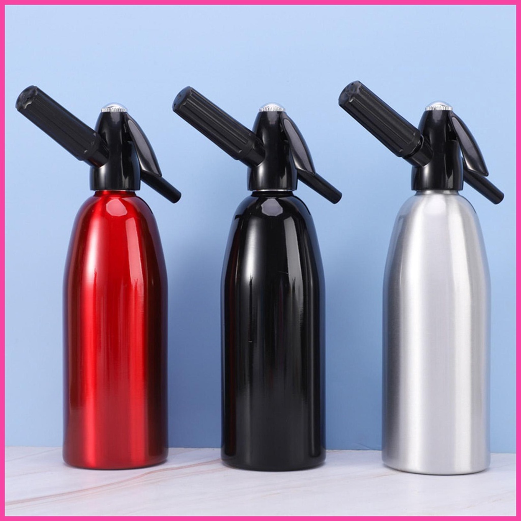 Sifone Per Acqua Seltzer 1L – In Lega Di Alluminio, Filettatura Antigoccia, Compatibile Con Cartucce CO2 Da 8g, Per Cocktail E Bevande Gasate