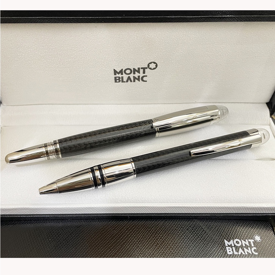 Mont Black Carbon Fiber Fountain Rollerball Ballpoint Pen Stationery