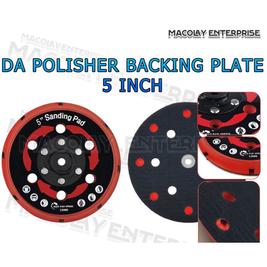 Backing Plate Replacement for 5 Inch DA Polisher Macolay Enterprise