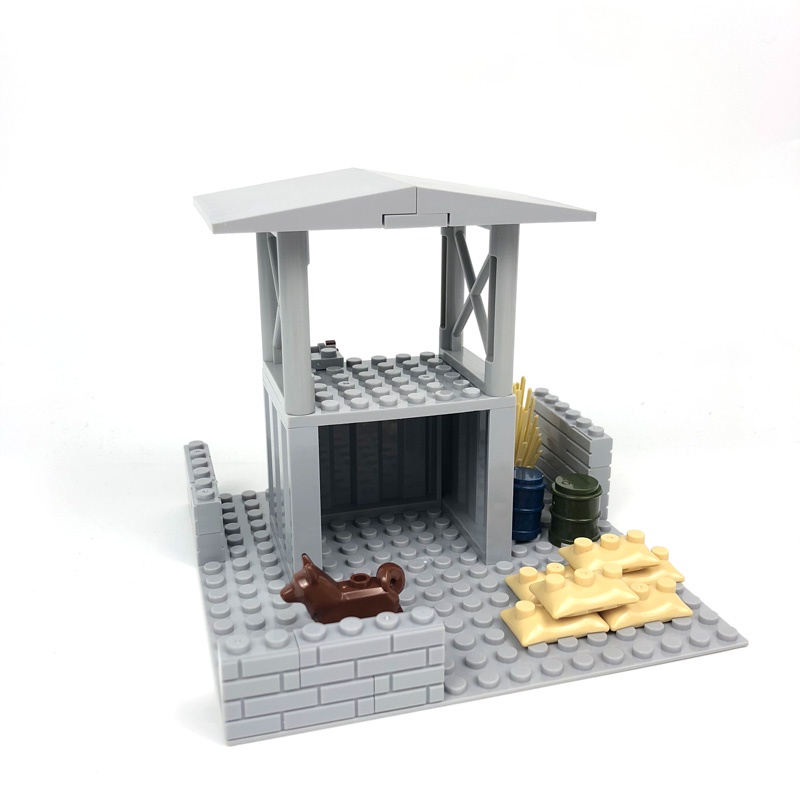 Double Sentry Post Building Block Watch Tower MOC Military Scene Fence ...