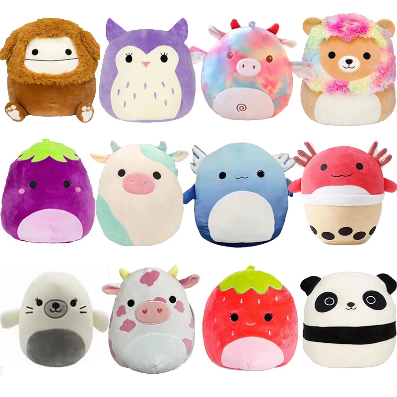 New Squishmallows Rainbow Unicorn Sloth Dinosaur Doll Plush Toy Cute ...