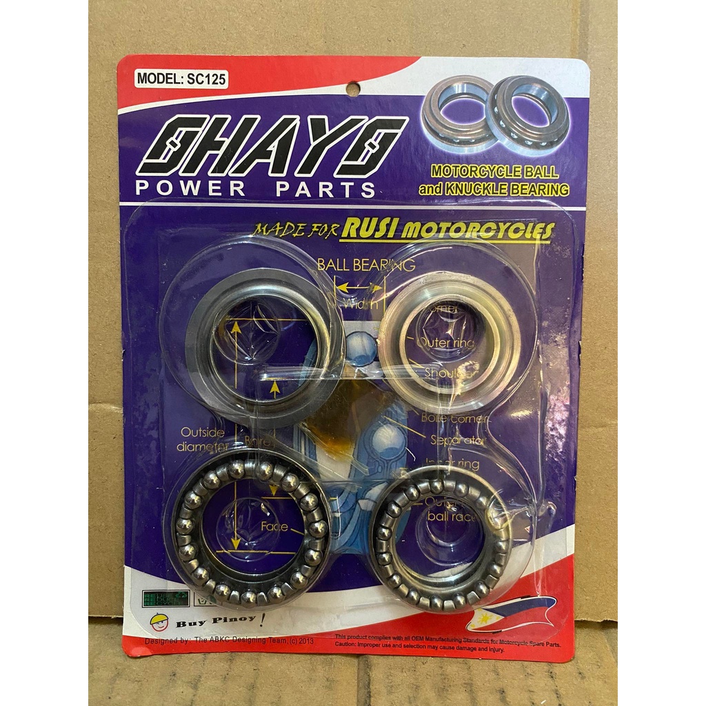 RUSI SC 125 GALA/ROYAL/VENUS/PASSION/RAPID TPOST BEARING/BALL RACE