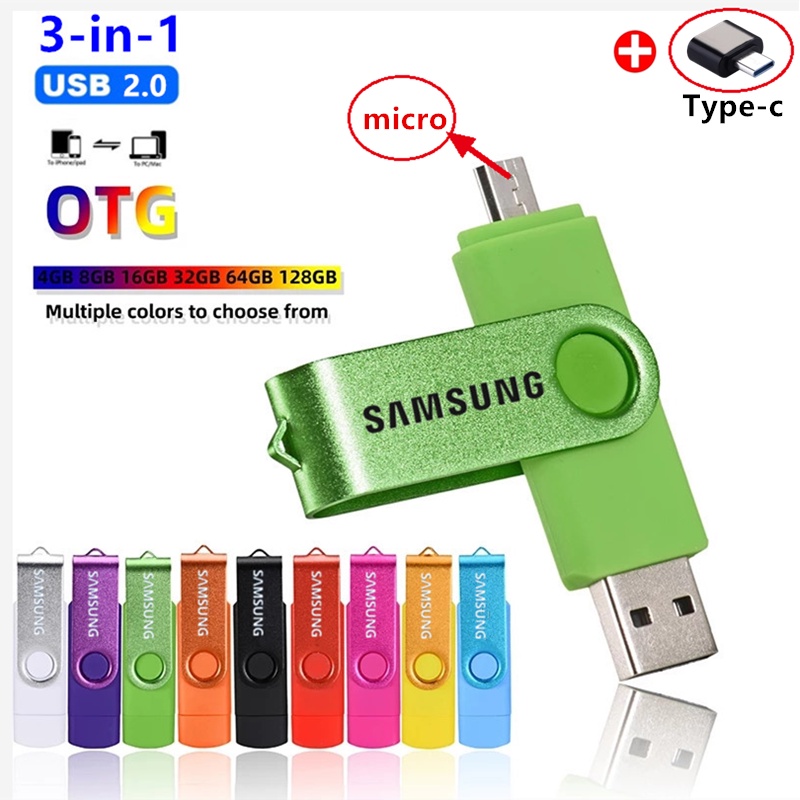 micro 3 in 1 USB flash drive OTG high speed pen drive 64gb 32gb TYPE-C ...