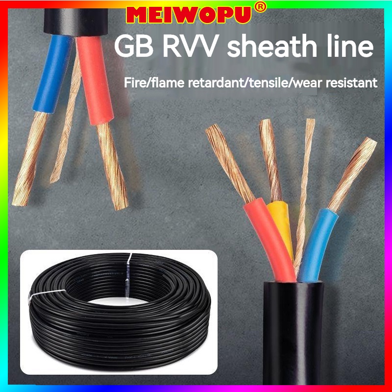 Household Three-core Sheathed Wire 3 Core 1.5 Square Waterproof and ...