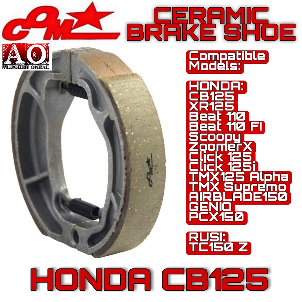 COMSTAR Ceramic Front/Rear Brake shoes For CB125, BEAT,BEAT FI, Click