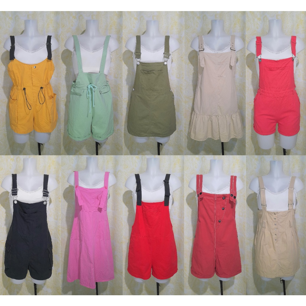 PRELOVED Cotton/Denim Jumper Romper Shorts/Skirts 1 Shopee Philippines
