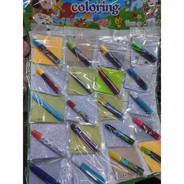 20PCS STICKYNOTE /NOTEPAD W/PEN/COLORING NOTE | Shopee Philippines
