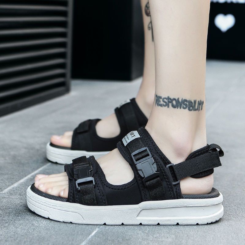 Unisex New Beach Shoes 2 Strap Summer Men's Sandals Korean Fashion