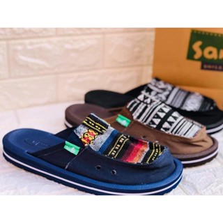 Sanuk fashion half shoes slip on for men with paperbag