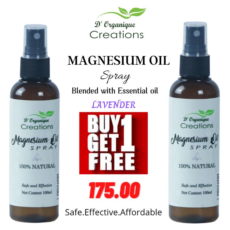 MAGNESIUM OIL SPRAY 100ml(BUY1TAKE1)LAVENDER SCENT | Shopee Philippines