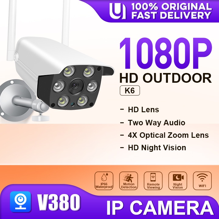 V380 K6 Outdoor IP Camera Wireless Waterproof IR HD Night Vision Smart ...