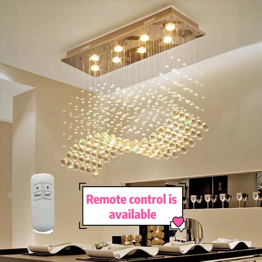 Crystal Lamp Dining Room Chandelier Individuality Brief Rectangle ...