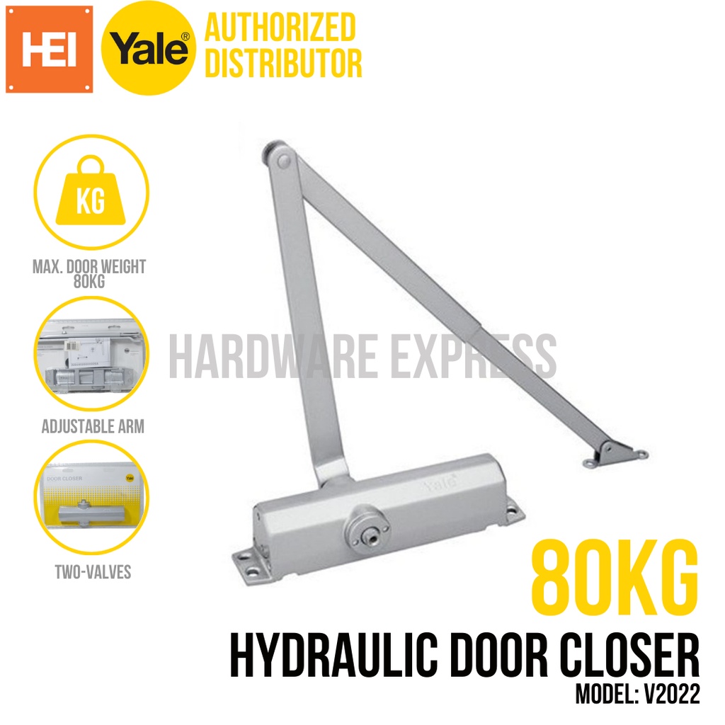 YALE Hydraulic Door Closer Surface Mounted V2022 (Heavy Duty) Shopee