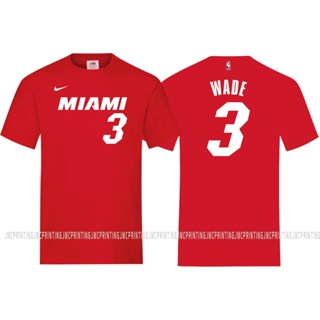 Dwyane Wade Miami Heat Mens T Shirt Size Large Red Adidas Go To Tee D Wade  NBA
