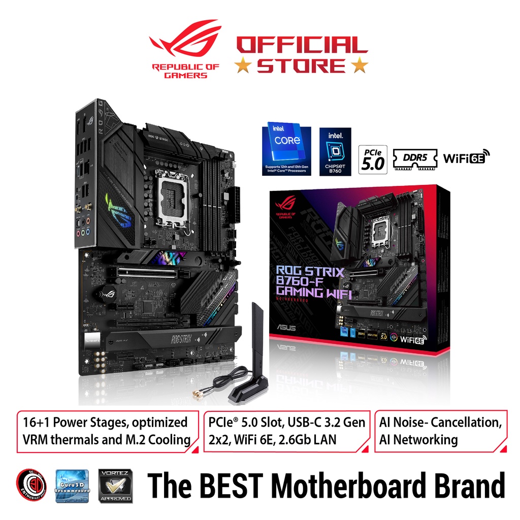 Asus ROG Strix B760-F Gaming Wifi Intel B760 LGA 1700 DDR5 ATX ...