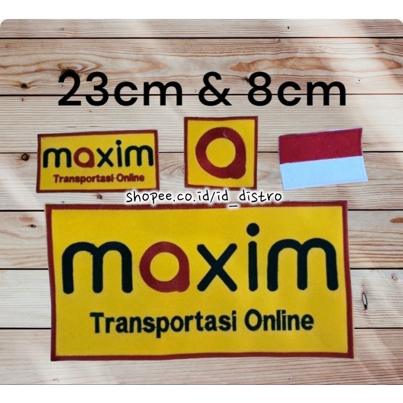 Partch driver Embroidery logo Maxim emblem Maxim Full set 4in1 | Shopee ...