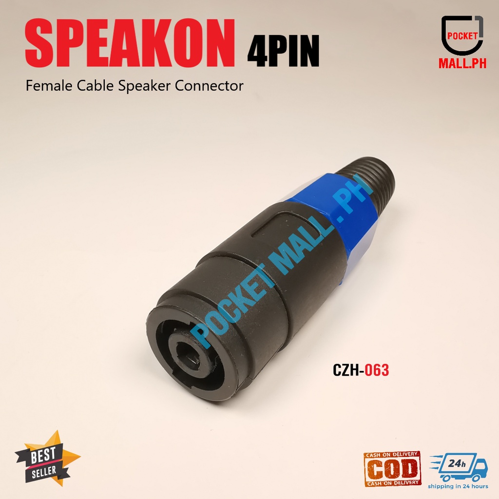 Speakon 4Pin Female Cable Speaker Connector for Audio Loudspeaker CZH ...