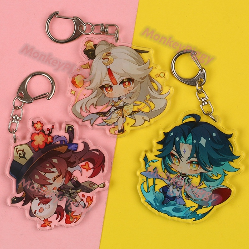 Cute Genshin Impact Game Character Acrylic Keychain XIAO HUTAO KLEE ...