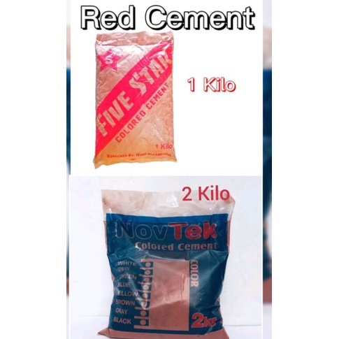 RED CEMENT 5 STAR (1KG) / NOVTEK COLORED CEMENT RED (2KG