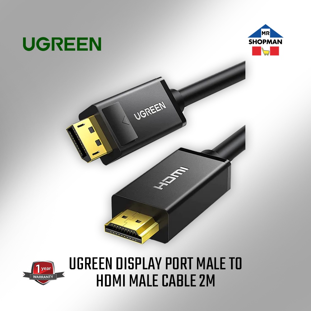 Ugreen Display Port Male To Hdmi Male Cable 2m Model 10202 Shopee Philippines 3620