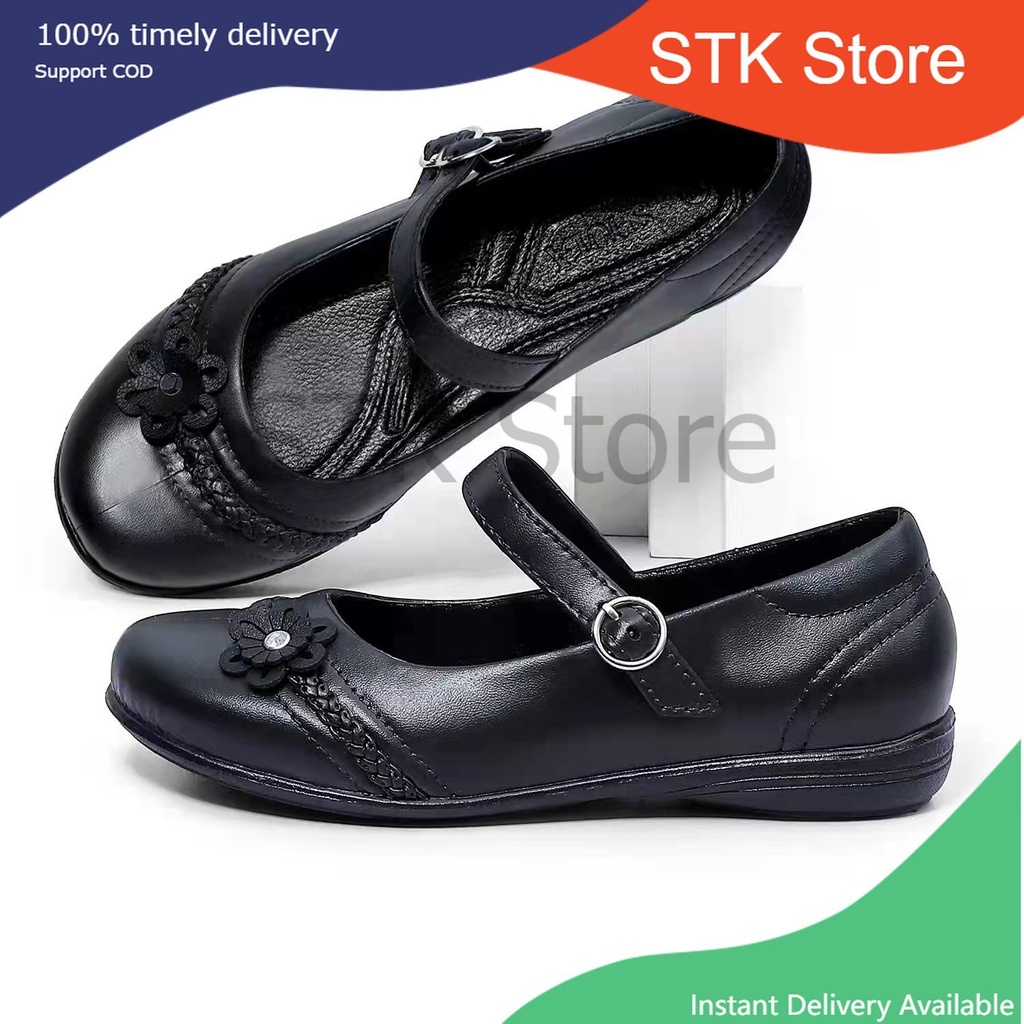 STK525 Fashion Women Sandals Premium Black Shoes School and Work Shoes ...